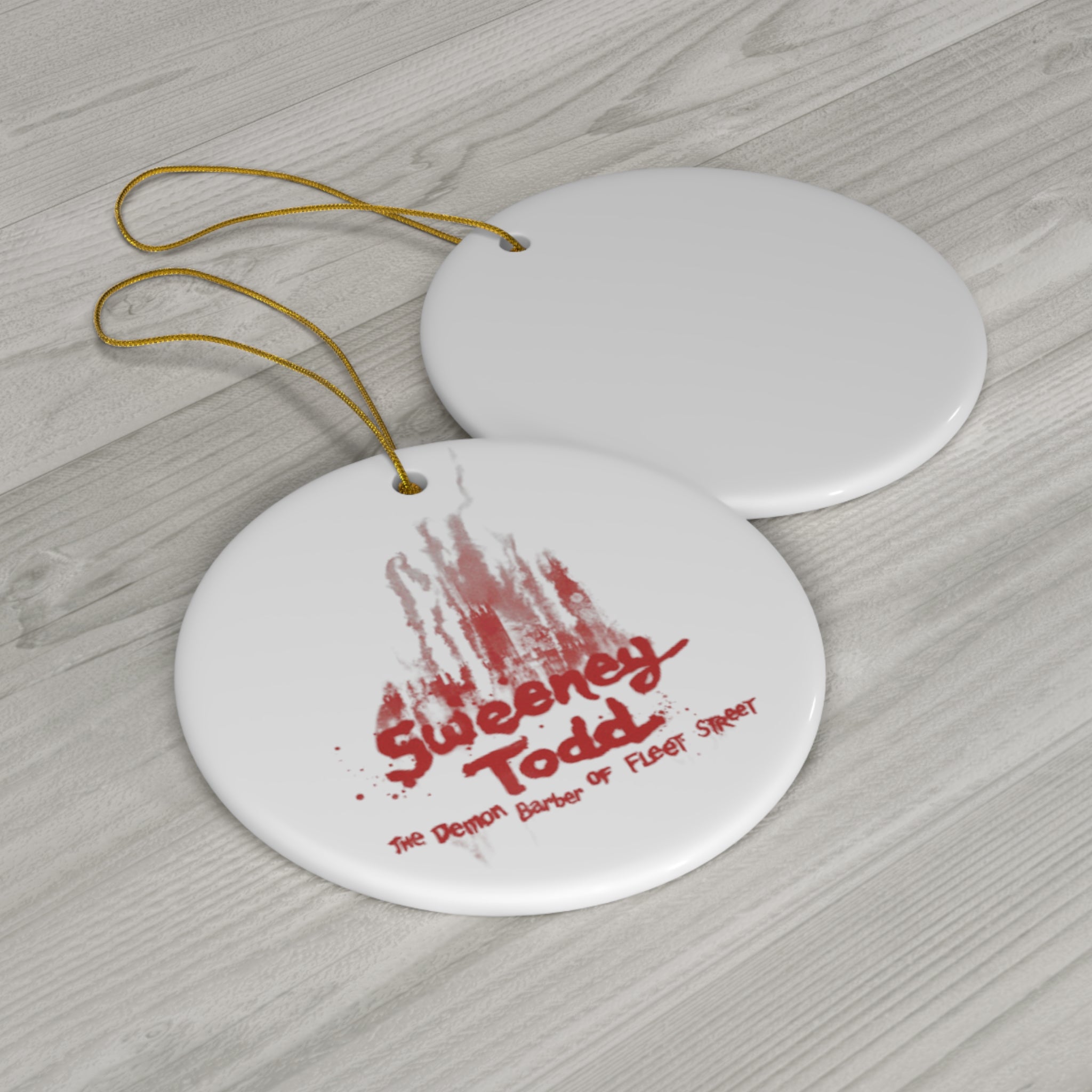 Sweeny Todd- Ceramic Ornament, 4 Shapes - Creations by Chris and Carlos